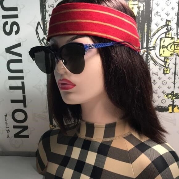 New Authentic CHRISTIAN DIOR Metal DioramaClub Sunglasses – Black & Blue - Picture 1 of 12